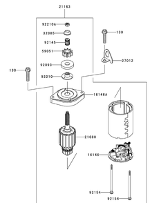 Kawasaki Fr651v-As05 Starter Diagram and Parts List for Z-FORCES48 (17AI5BHB-17AI5BHB009-17AI5BHB010-17AI5BHB056)(2010) Cub Cadet Lawn Tractor